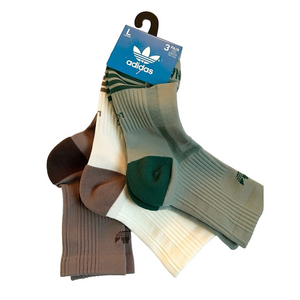 Adidas 3 Pairs of High Quarter Socks White Size Large NWT
